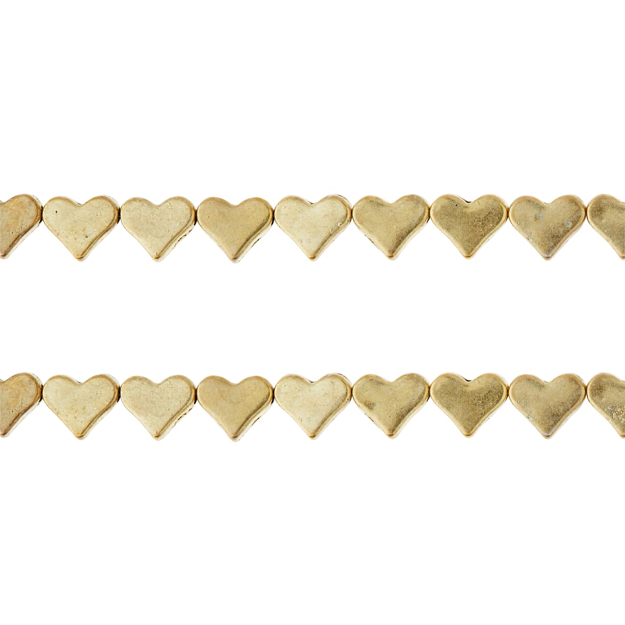 12 Pack: Gold Metal Heart Beads, 6mm by Bead Landing™